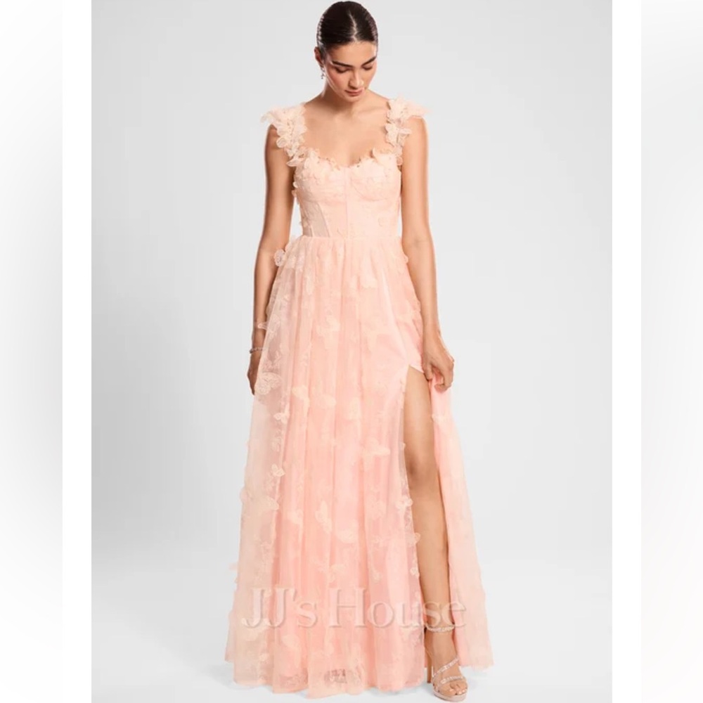 AW NWT A Line Sweetheart Butterfly Tully Dress - Picture 4 of 16